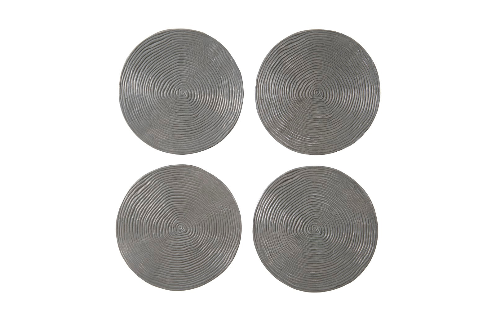Phillips Collection Home Phillips Collection Ripple Wall Disc, Set of 4, Resin, LG, Polished Aluminum
