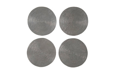 Phillips Collection Home Phillips Collection Ripple Wall Disc, Set of 4, Resin, LG, Polished Aluminum