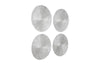 Phillips Collection Home Phillips Collection Ripple Wall Disc, Set of 4, Resin, LG, Silver Leaf with Antiquing