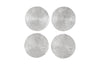 Phillips Collection Home Phillips Collection Ripple Wall Disc, Set of 4, Resin, LG, Silver Leaf with Antiquing