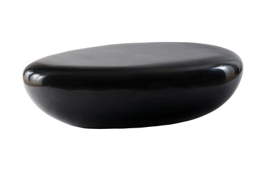 Phillips Collection Home Oversized LTL - Rate to be Quoted Phillips Collection River Stone Coffee Table, Gel Coat Black, Large