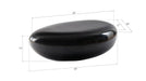 Phillips Collection Home Phillips Collection River Stone Coffee Table, Gel Coat Black, Small