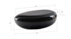 Phillips Collection Home Phillips Collection River Stone Coffee Table, Gel Coat Black, Small