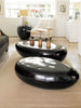 Phillips Collection Home Phillips Collection River Stone Coffee Table, Gel Coat Black, Small