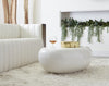 Phillips Collection Home Oversized LTL - Rate to be Quoted Phillips Collection River Stone Coffee Table, Gel Coat White, Large