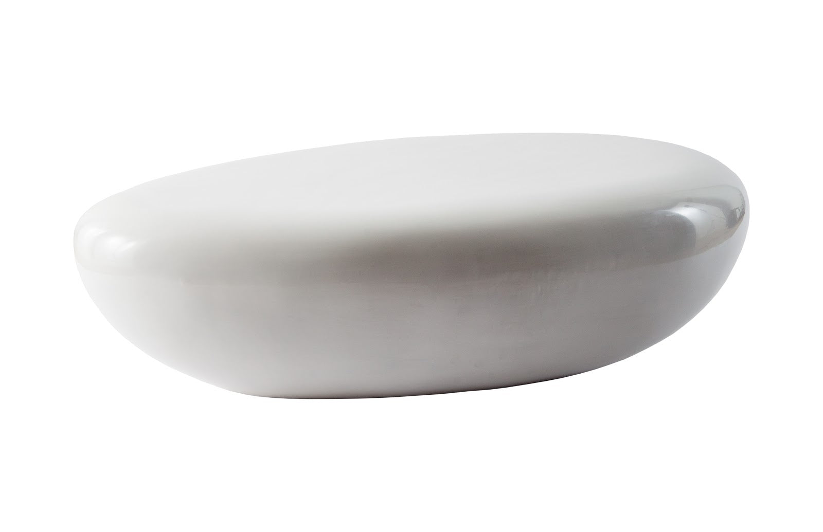 Phillips Collection Home Oversized LTL - Rate to be Quoted Phillips Collection River Stone Coffee Table, Gel Coat White, Large