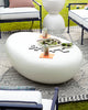 Phillips Collection Home Oversized LTL - Rate to be Quoted Phillips Collection River Stone Coffee Table, Gel Coat White, Large