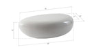 Phillips Collection Home Phillips Collection River Stone Coffee Table, Gel Coat White, Small