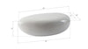 Phillips Collection Home Phillips Collection River Stone Coffee Table, Gel Coat White, Small