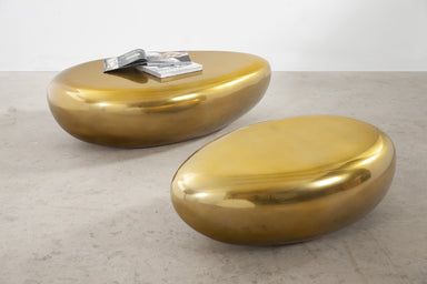 Phillips Collection Home Oversized LTL - Rate to be Quoted Phillips Collection River Stone Coffee Table, Liquid Gold, Large