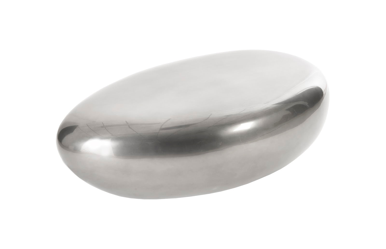 Phillips Collection Home Phillips Collection River Stone Coffee Table, Liquid Silver, Small