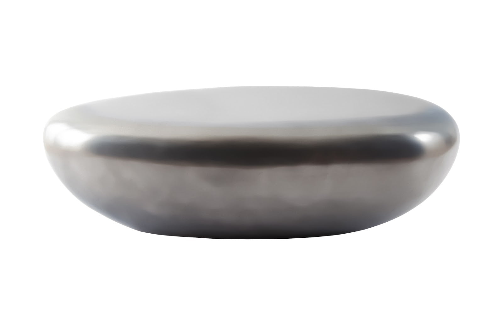Phillips Collection Home Oversized LTL - Rate to be Quoted Phillips Collection River Stone Coffee Table, Polished Aluminum, Large
