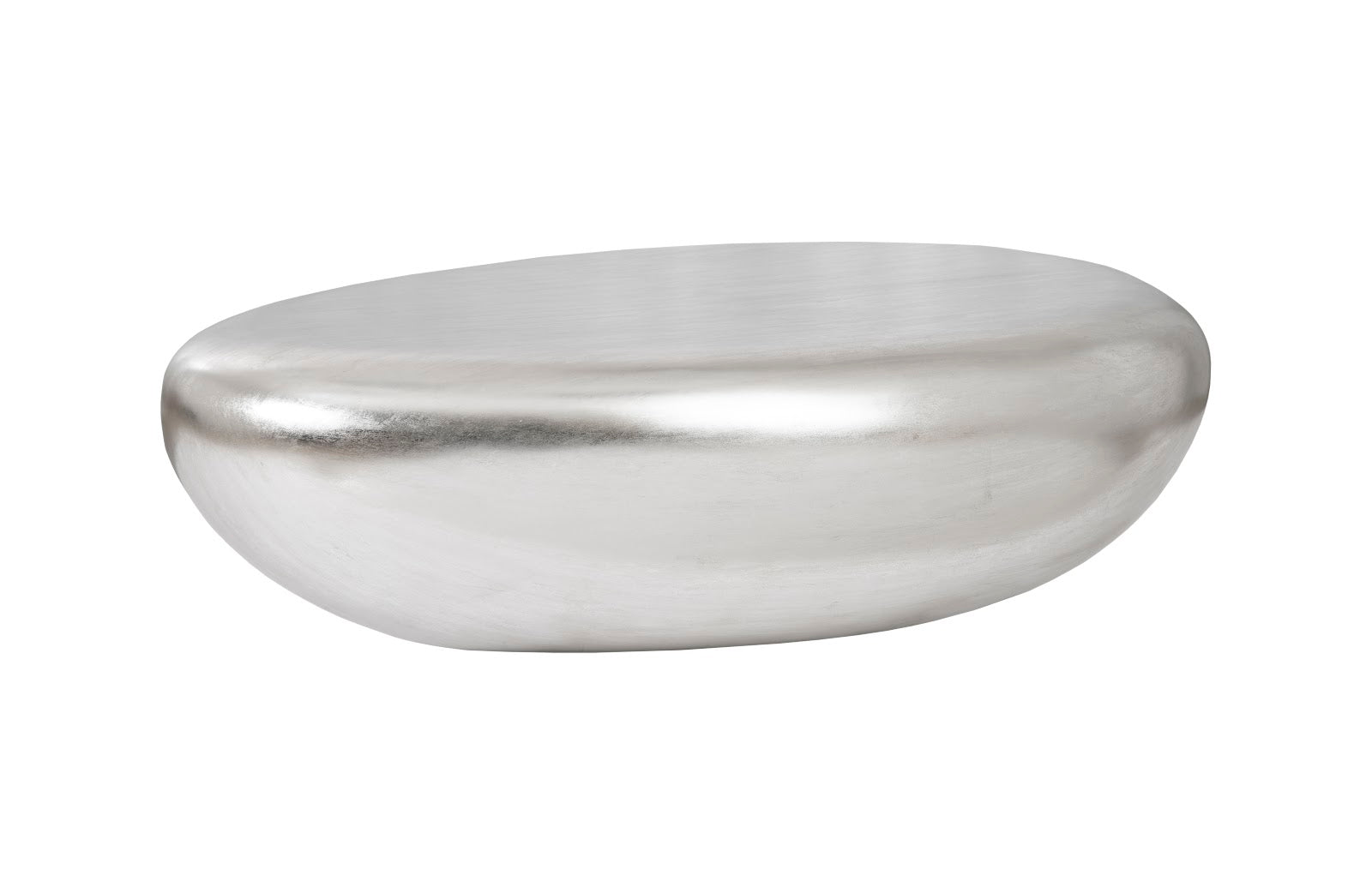 Phillips Collection Home Oversized LTL - Rate to be Quoted Phillips Collection River Stone Coffee Table, Silver Leaf, Large