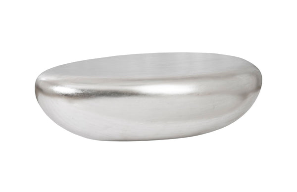 Phillips Collection Home Oversized LTL - Rate to be Quoted Phillips Collection River Stone Coffee Table, Silver Leaf, Large