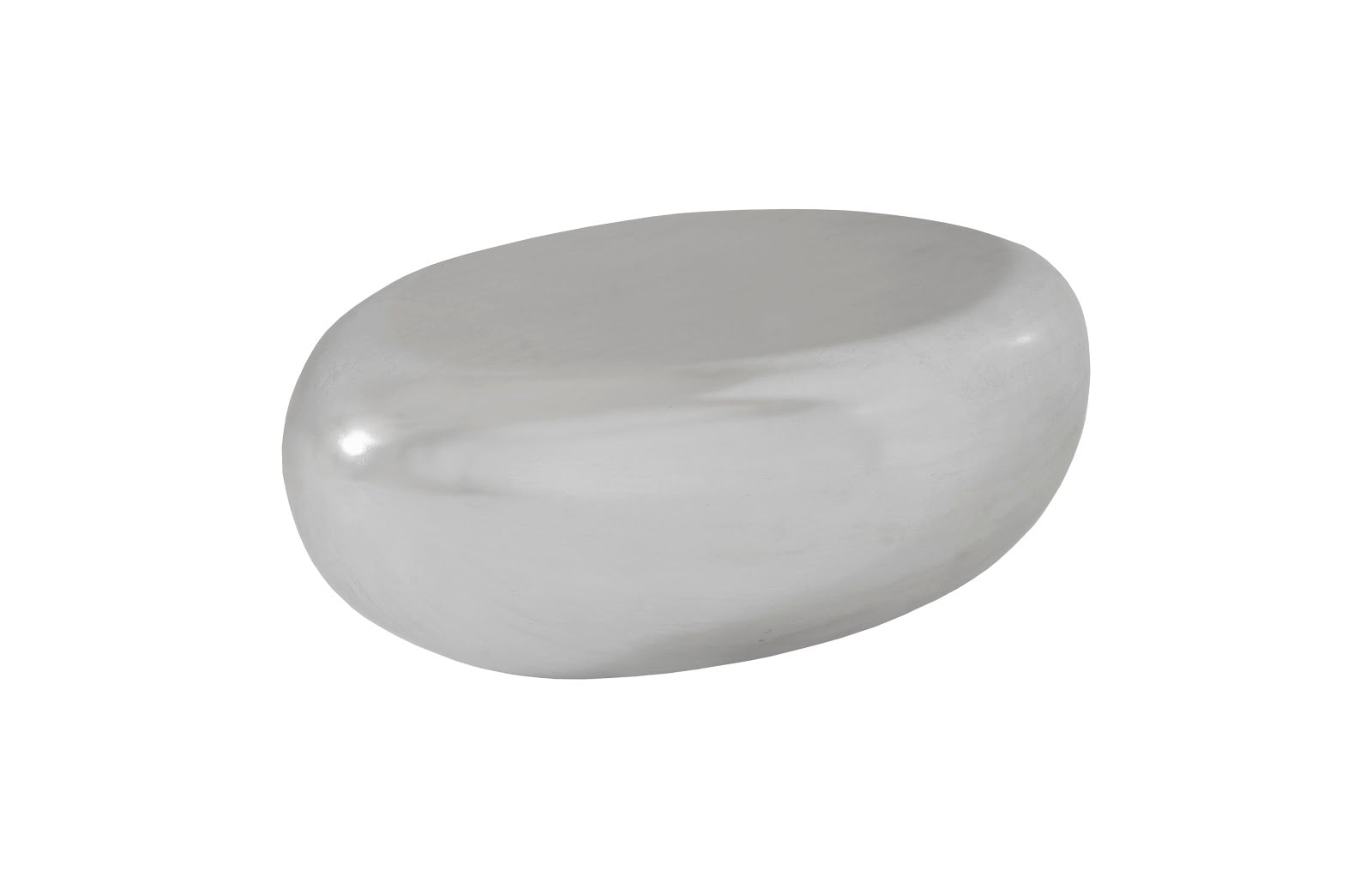 Phillips Collection Home Phillips Collection River Stone Coffee Table, Silver Leaf, Small