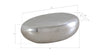 Phillips Collection Home Phillips Collection River Stone Coffee Table, Silver Leaf, Small