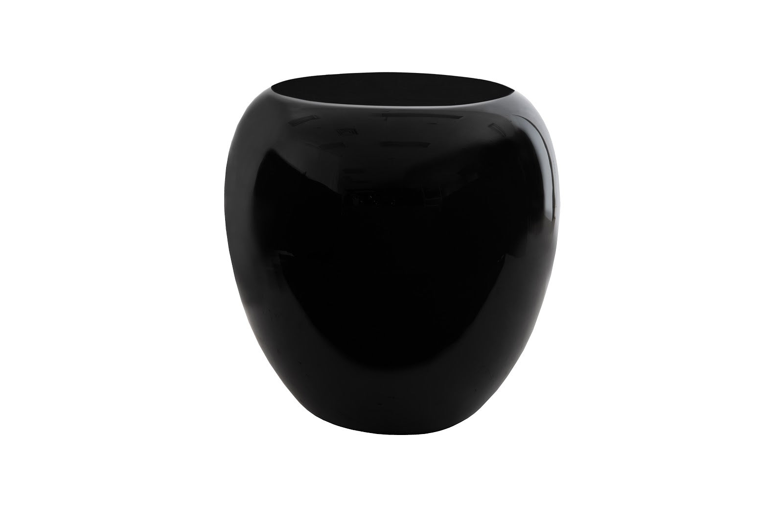 Phillips Collection Home Phillips Collection River Stone Side Table, Gel Coat Black