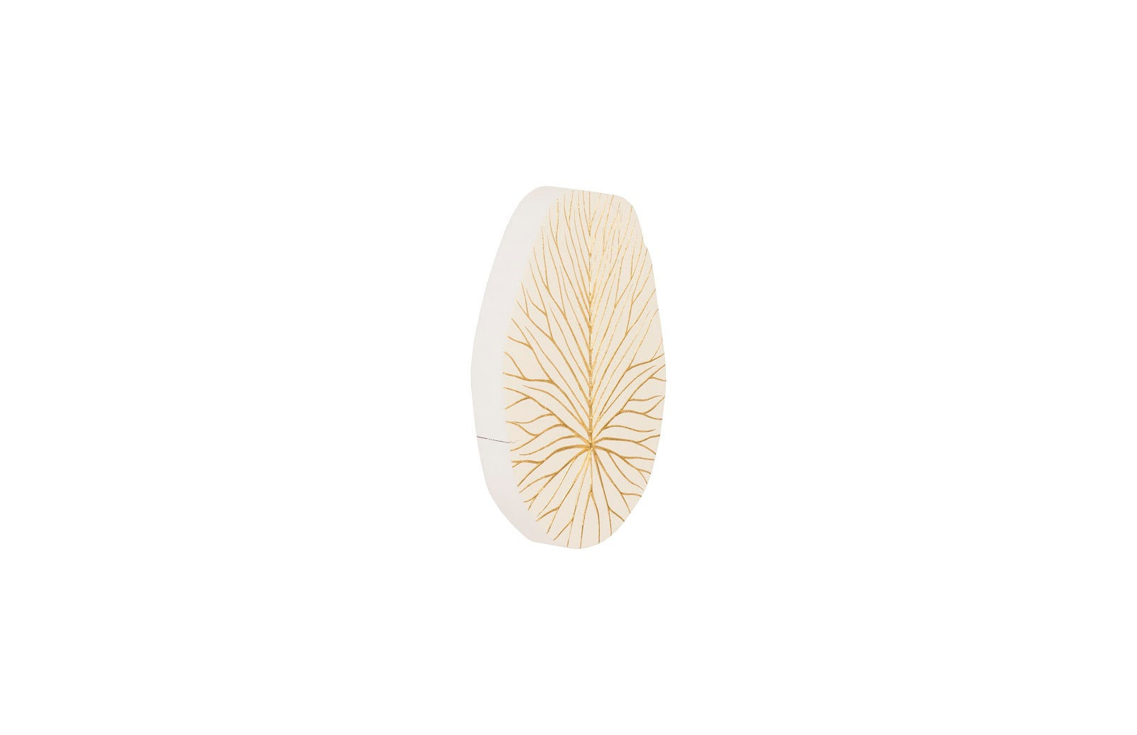 Phillips Collection Home Phillips Collection Rivulet Wall Tile, Chamcha Wood, Gold Leaf on White