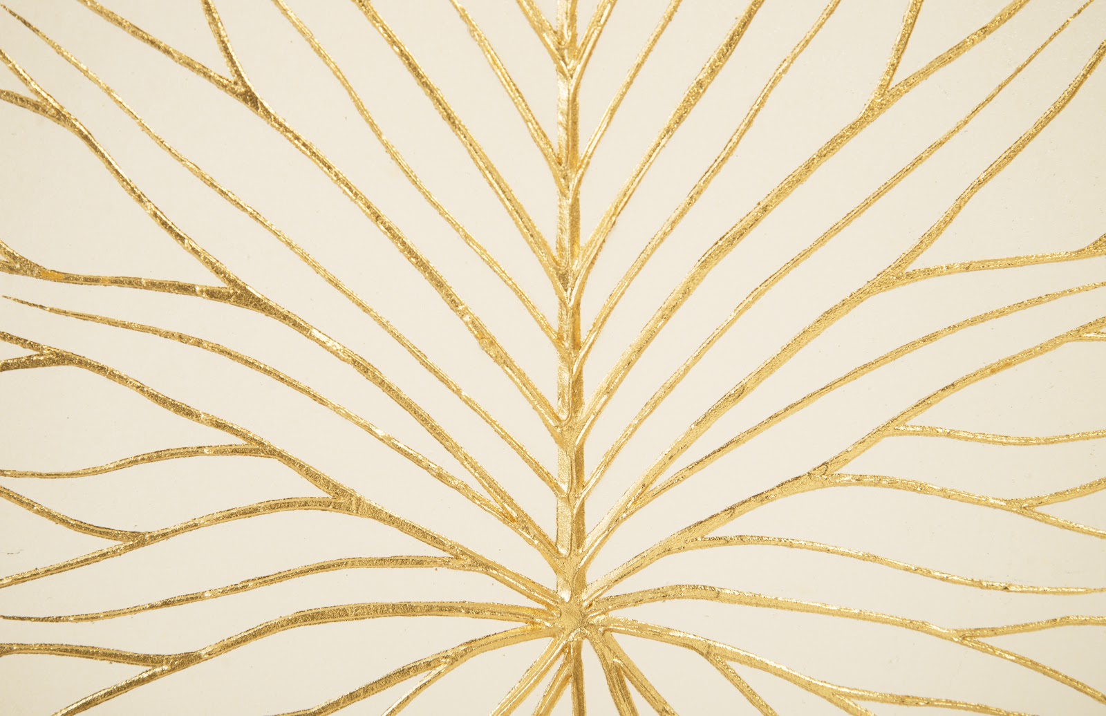 Phillips Collection Home Phillips Collection Rivulet Wall Tile, Chamcha Wood, Gold Leaf on White