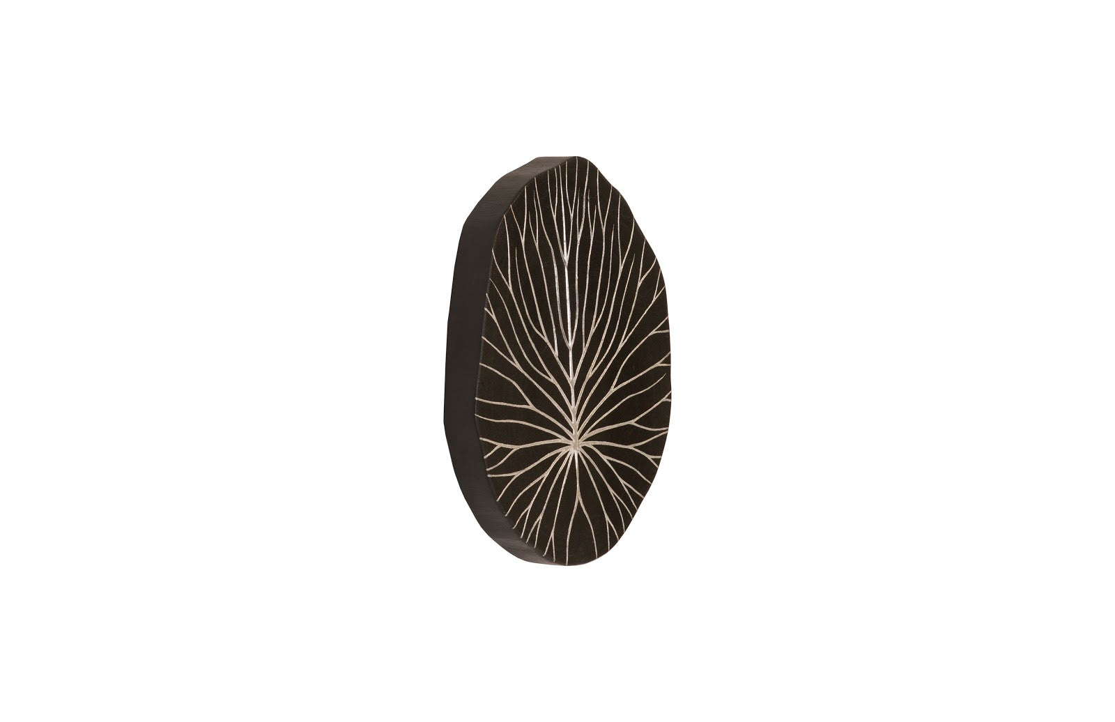 Phillips Collection Home Phillips Collection Rivulet Wall Tile, Chamcha Wood, Silver Leaf on Black