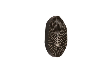 Phillips Collection Home Phillips Collection Rivulet Wall Tile, Chamcha Wood, Silver Leaf on Black