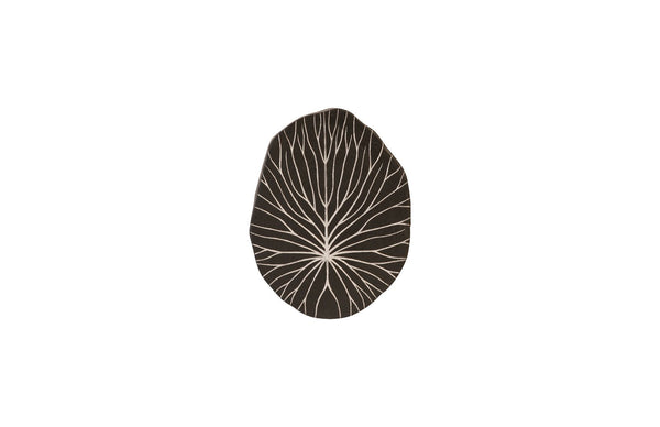 Phillips Collection Home Phillips Collection Rivulet Wall Tile, Chamcha Wood, Silver Leaf on Black