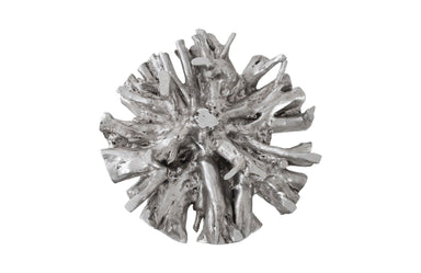 Phillips Collection Home Oversized LTL - Rate to be Quoted Phillips Collection Root Small Silver Dining Table Base, With Glass
