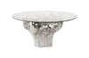Phillips Collection Home Oversized LTL - Rate to be Quoted Phillips Collection Root Small Silver Dining Table Base, With Glass