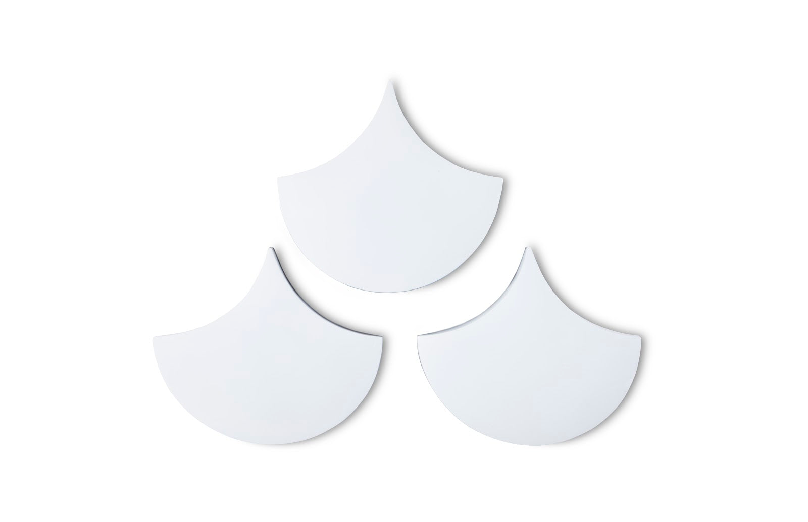 Phillips Collection Home Phillips Collection Scales Wall Tiles, Glossy White, Set of 3