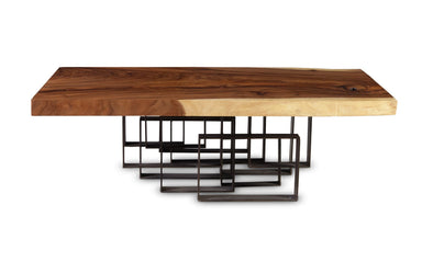 Phillips Collection Home Oversized LTL - Rate to be Quoted Phillips Collection Score Coffee Table, Chamcha Wood, Iron Base