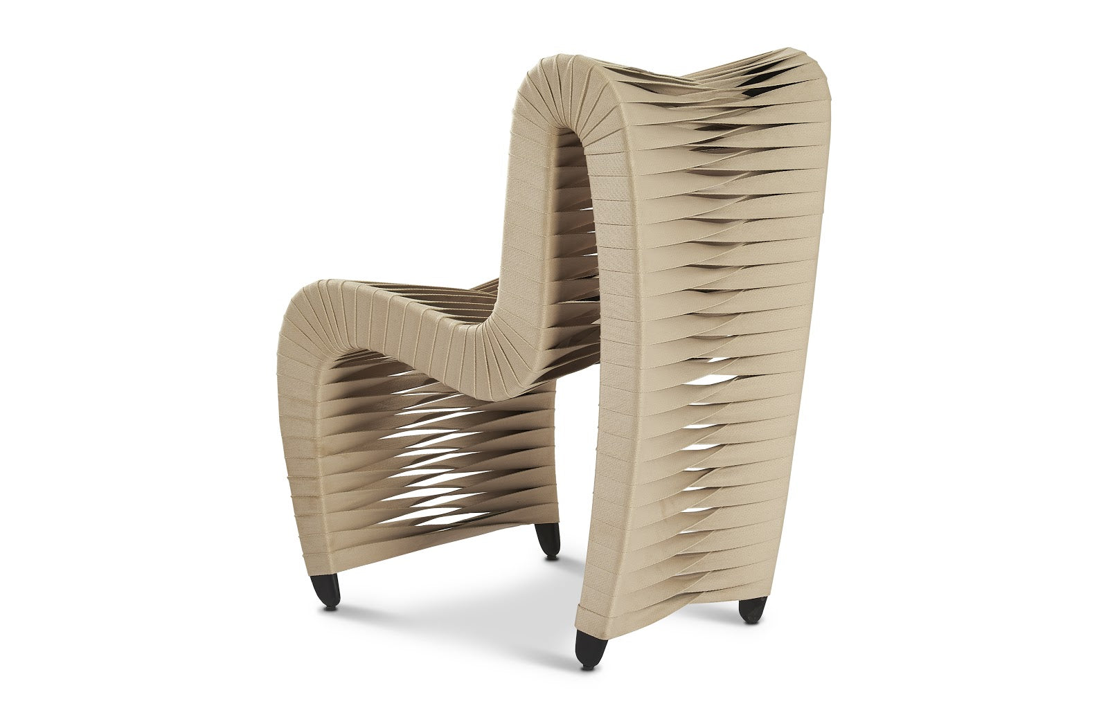 Phillips Collection Home Phillips Collection Seat Belt Dining Chair, Beige/Beige
