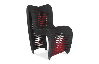 Phillips Collection Home Phillips Collection Seat Belt Dining Chair, Black/Red