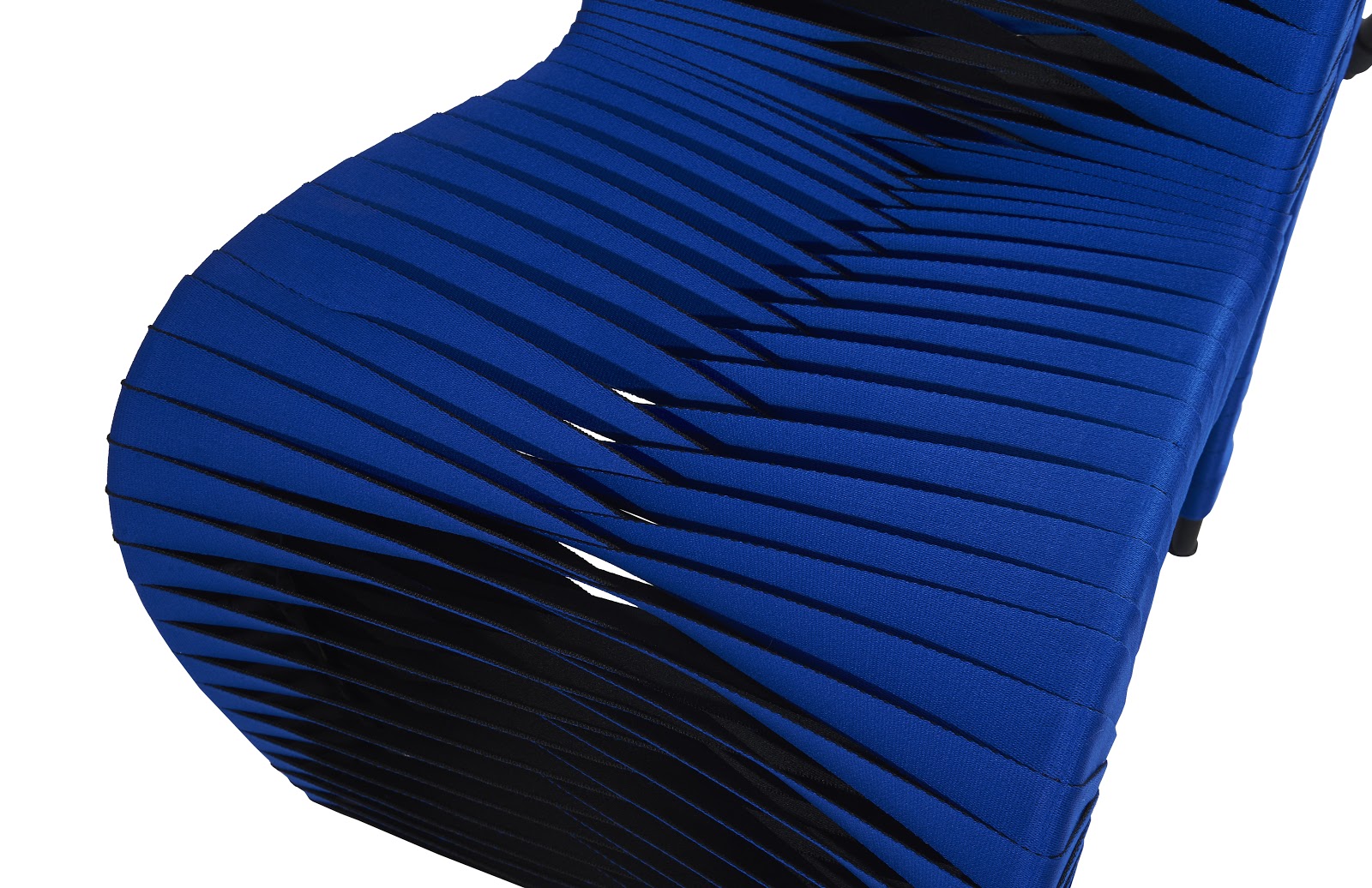 Phillips Collection Home Phillips Collection Seat Belt Dining Chair, Blue/Black