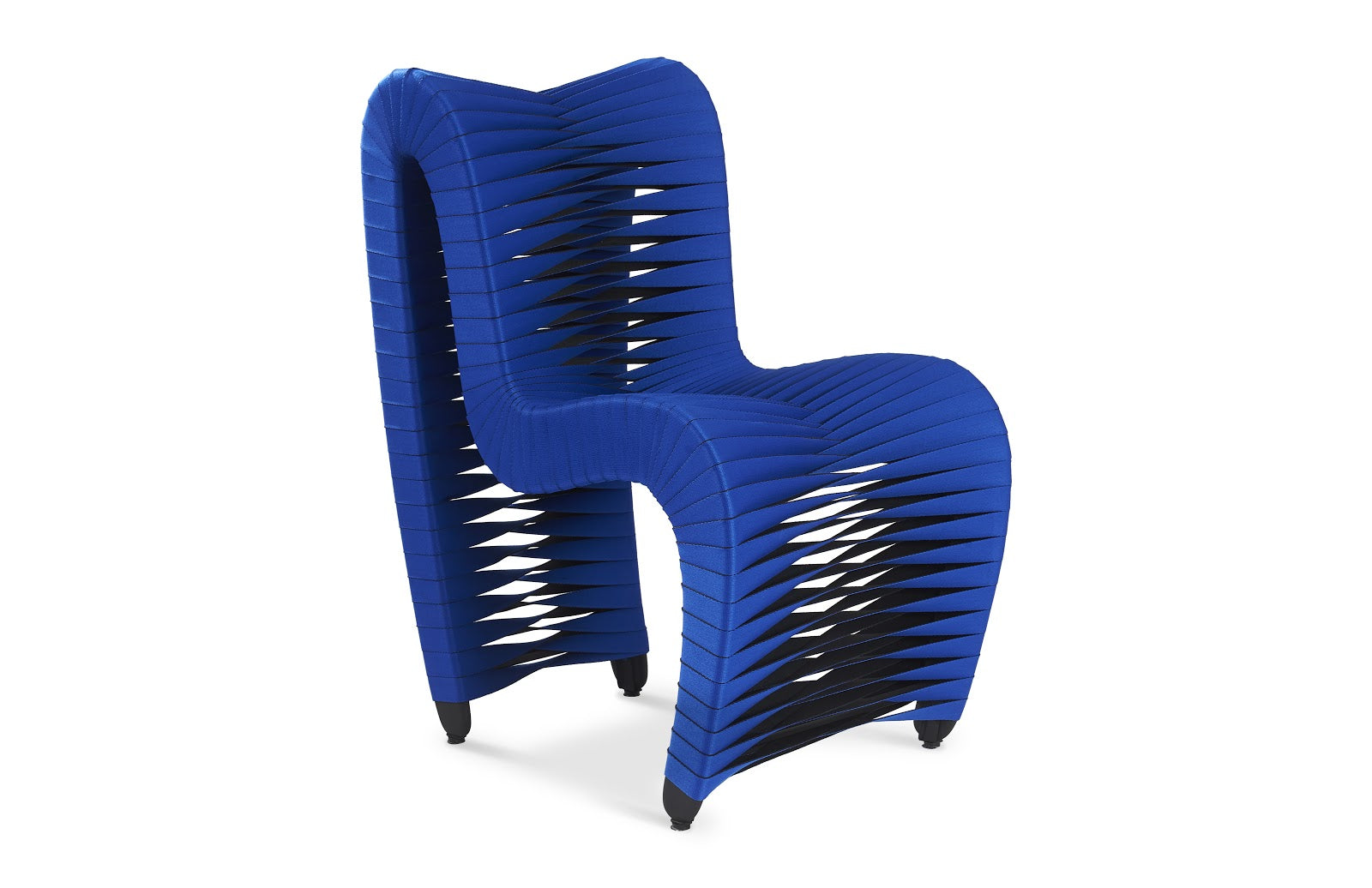 Phillips Collection Home Phillips Collection Seat Belt Dining Chair, Blue/Black