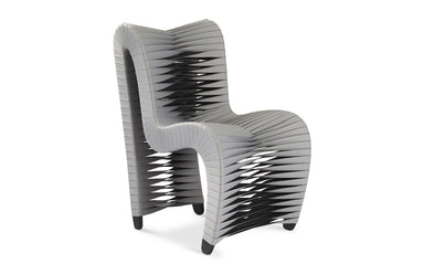 Phillips Collection Home Phillips Collection Seat Belt Dining Chair, Gray/Black