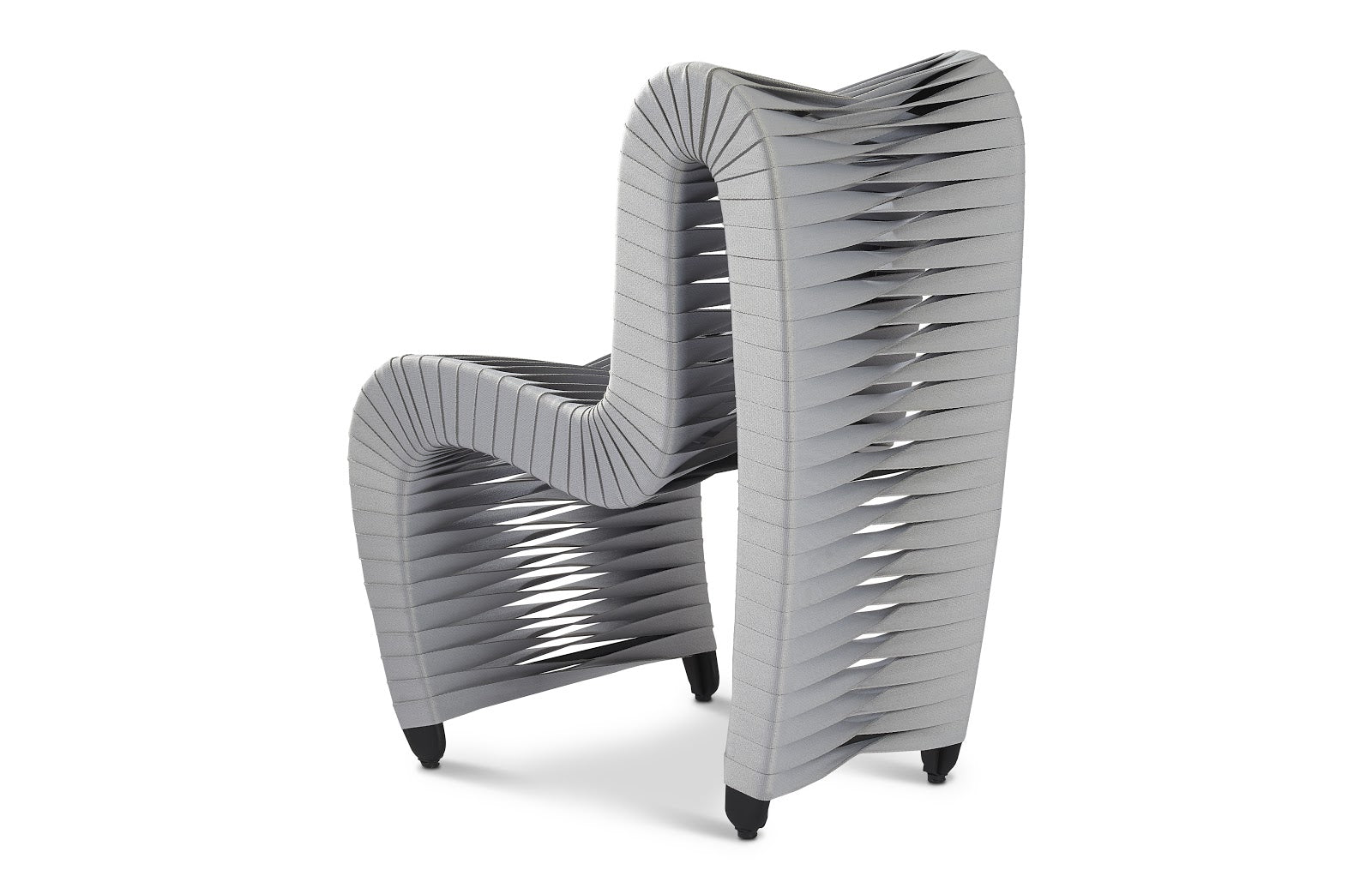 Phillips Collection Home Phillips Collection Seat Belt Dining Chair, Gray/Gray