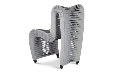 Phillips Collection Home Phillips Collection Seat Belt Dining Chair, Gray/Gray