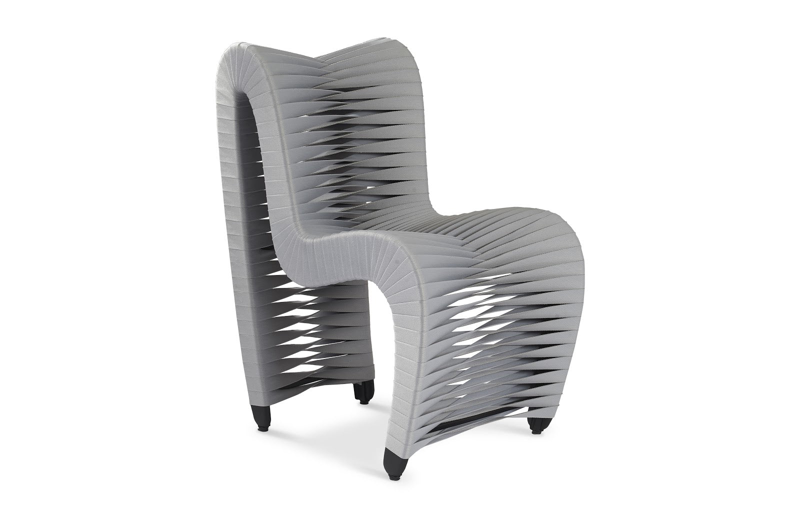 Phillips Collection Home Phillips Collection Seat Belt Dining Chair, Gray/Gray