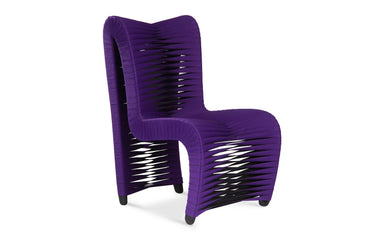 Phillips Collection Home Phillips Collection Seat Belt Dining Chair, High Back, Purple