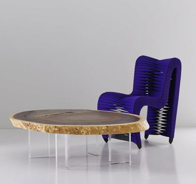 Phillips Collection Home Phillips Collection Seat Belt Dining Chair, High Back, Purple