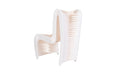Phillips Collection Home Phillips Collection Seat Belt Dining Chair, High Back, White/Off-White