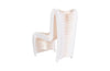 Phillips Collection Home Phillips Collection Seat Belt Dining Chair, High Back, White/Off-White