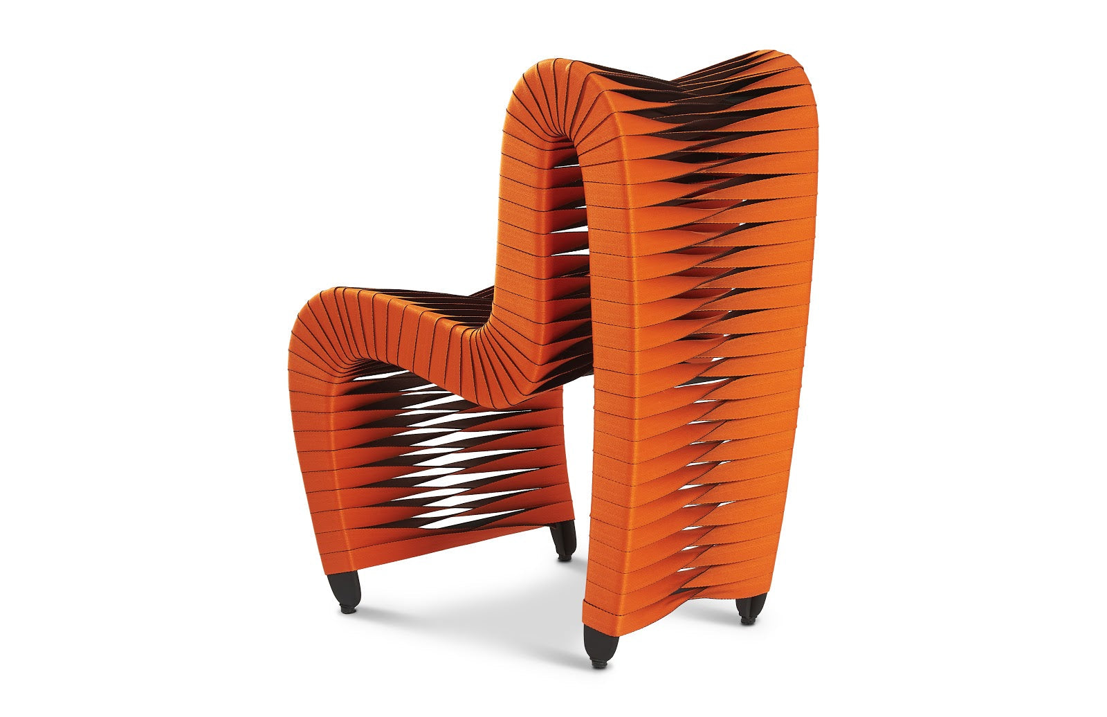 Phillips Collection Home Phillips Collection Seat Belt Dining Chair, Orange