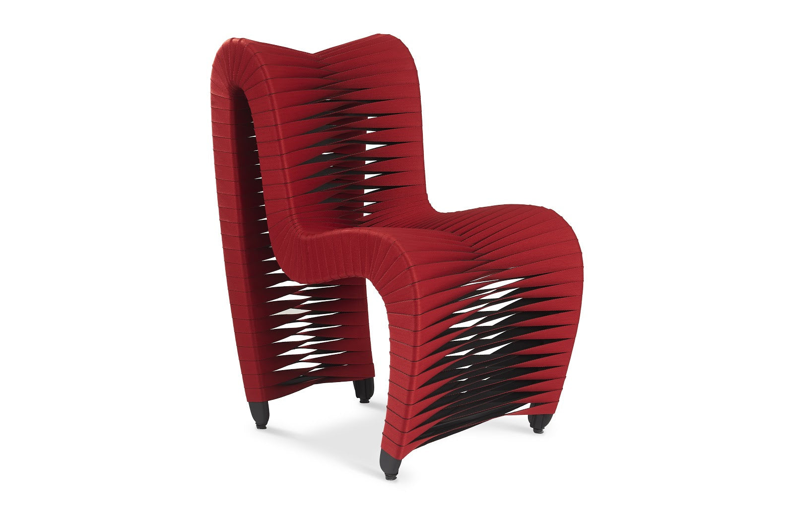 Phillips Collection Home Phillips Collection Seat Belt Dining Chair, Red/Black