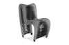 Phillips Collection Home Phillips Collection Seat Belt Dining Chair, Silver, Metallic