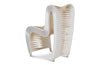 Phillips Collection Home Phillips Collection Seat Belt Dining Chair, White/Off-White
