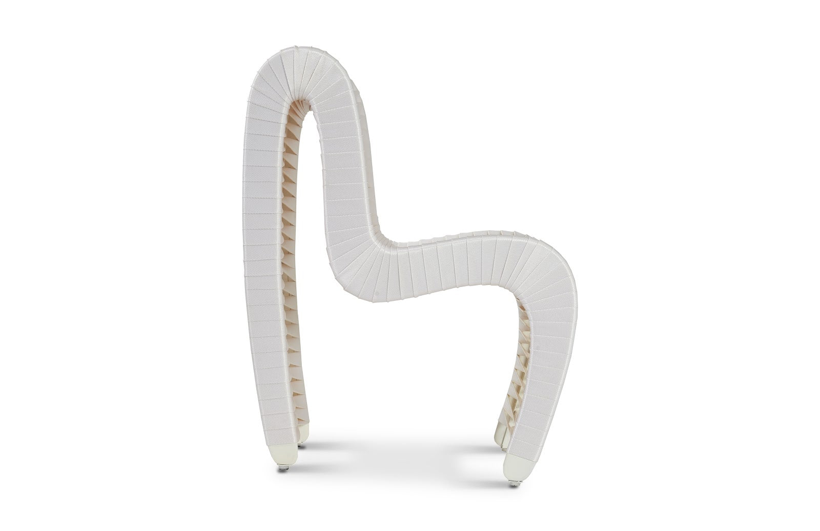 Phillips Collection Home Phillips Collection Seat Belt Dining Chair, White/Off-White