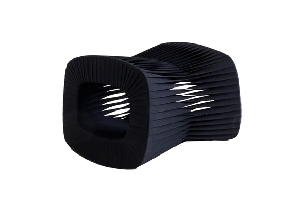 Phillips Collection Home Phillips Collection Seat Belt Ottoman, Black/Black
