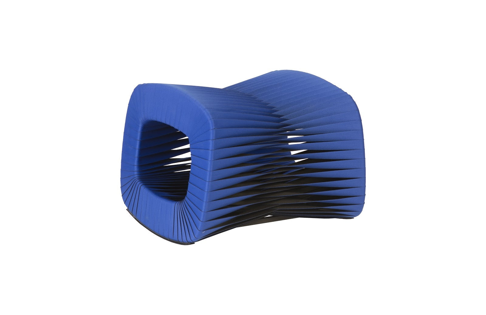 Phillips Collection Home Phillips Collection Seat Belt Ottoman, Blue/Black