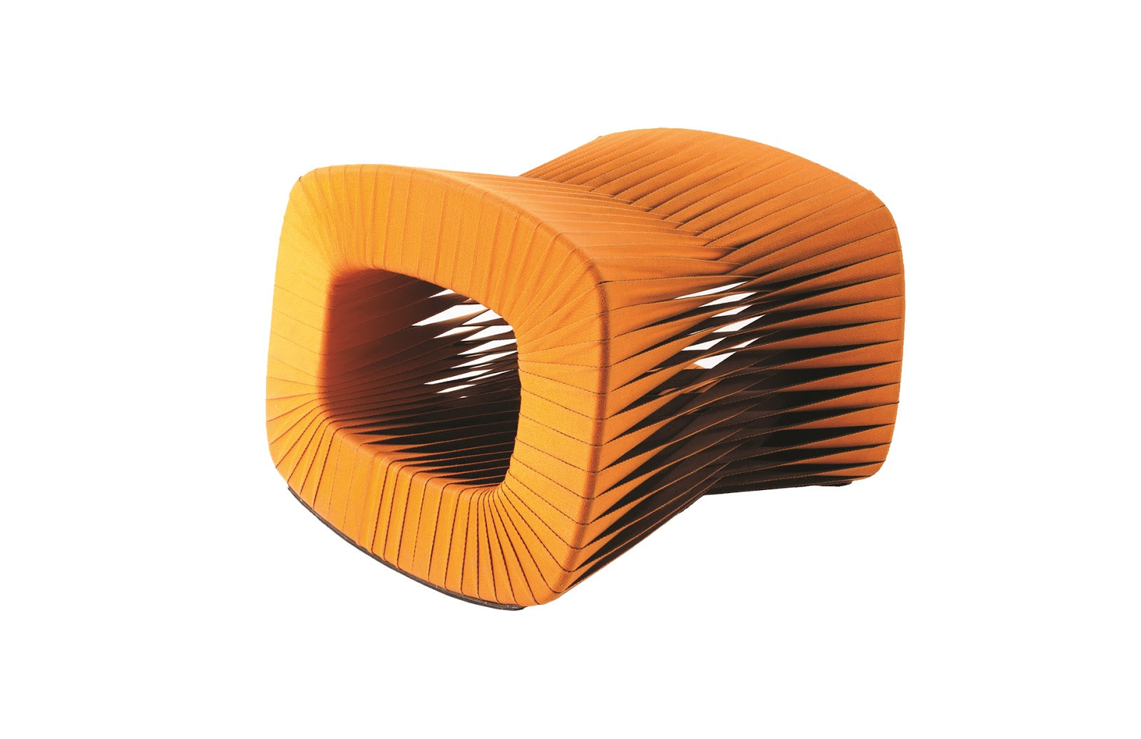 Phillips Collection Home Phillips Collection Seat Belt Ottoman, Orange